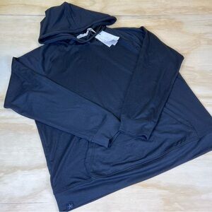 Barefoot Dreams Women’s Malibu Collection Butterchic Hoodie Black Color Size S